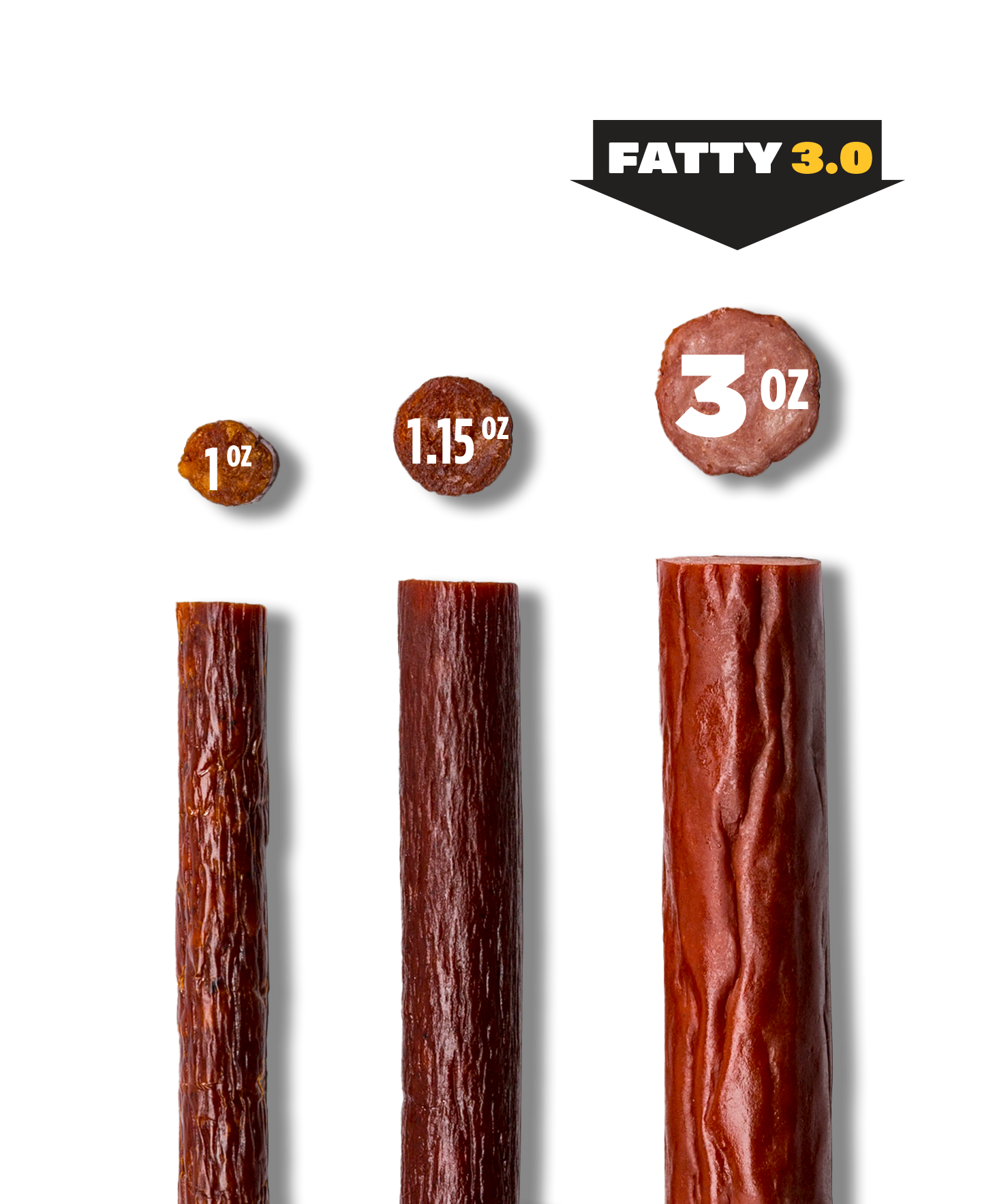 Showing the size of fatty 3oz